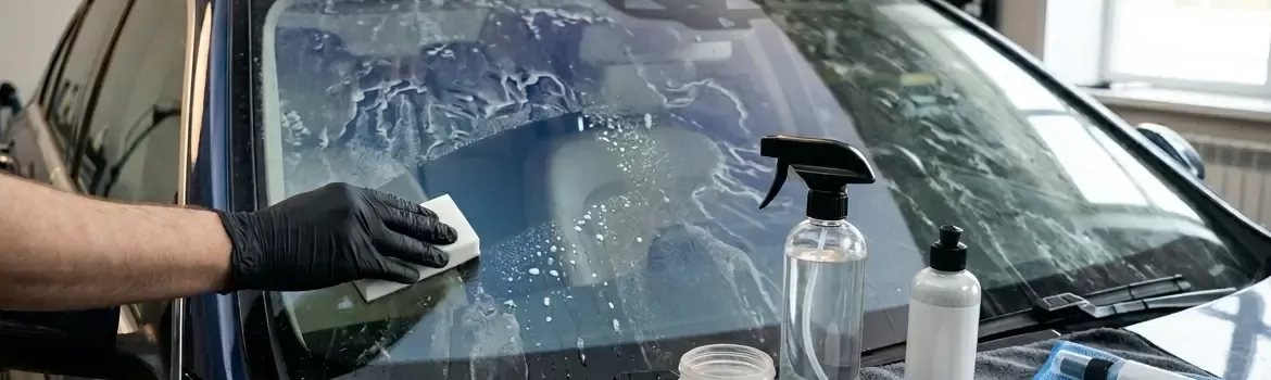Как удалить водный камень и стойкий налет с автостекла: профессиональный разбор
